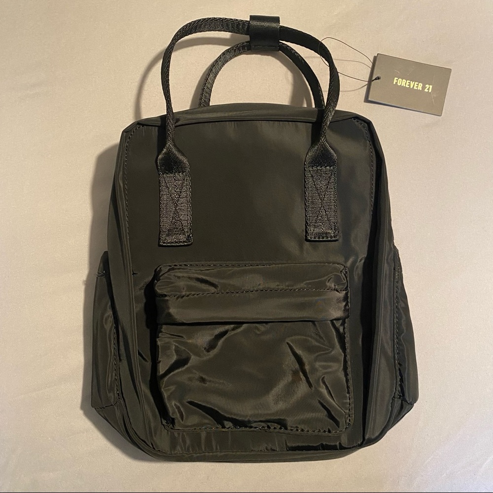 Forever 21 Square Pocket Backpack, Black